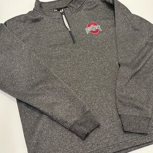 J. America Gray Ohio State Quarter-Zip Pullover